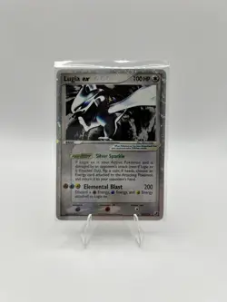 2005 Pokemon EX Unseen Forces Lugia EX Holo Foil Rare 105/115 / Creased. - Image 1