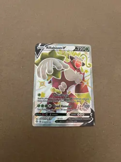 Rillaboom V (Shiny) - SV105/SV122 Shining Fates NM Pokemon TCG - Image 1
