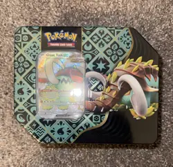 BRAND NEW TIN POKEMON TCG SCARLET & VIOLET PALDEAN FATES SHINY GREAT TUSK EX - Image 1