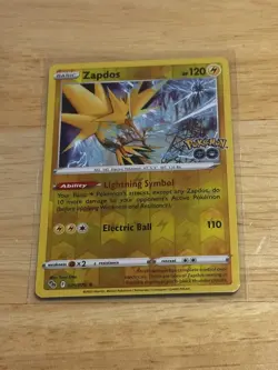 2022 Pokemon Zapdos Reverse Holo Rare Pokemon Go #29/78 - Image 1