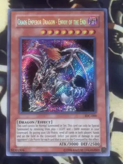 Yugioh: Chaos Emperor Dragon - Envoy Of The End IOC-000 Secret Rare Unlimited LP - Image 1