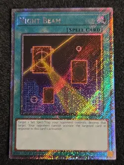 Night Beam 1st Edition Platinum Secret Rare RA04-EN182 Yu-Gi-Oh! - Image 1