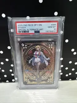 Stussy Special Alternate Art One Piece Op11-A Fist Of Divine Speed 085 SP PSA 10 - Image 2