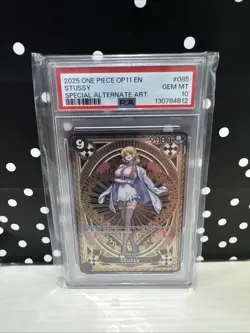 Stussy Special Alternate Art One Piece Op11-A Fist Of Divine Speed 085 SP PSA 10 - Image 3
