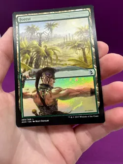 MTG Magic - Basic Forest Amonkhet Custom Foil Altered Card Llanowar *CCGHouse* - Image 3