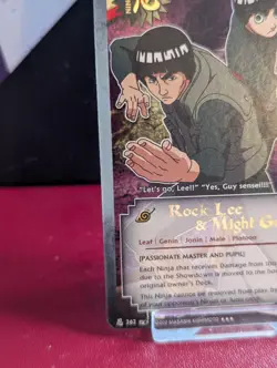 Rock Lee & Might Guy 262 Super Rare Holo Foil Naruto CCG TCG Card Bandai NM - Image 5