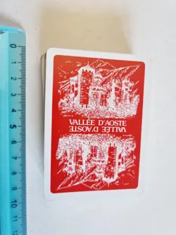 CARTE DA GIOCO VALLE D'AOSTA POKER BRIDGE VINTAGE ORIGINAL PLAYING CARDS NEW - Image 2