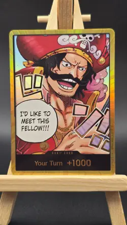 One Piece - Don!! Card, Gold Don!! Alt Art OP13 Carrying on His Will Gol.D.Roger - Image 1