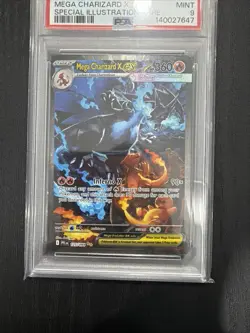 PSA 9 Mega Charizard x EX SIR Phantasmal Flames Pokemon Card - Image 5
