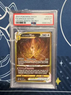 Pokemon TCG Arceus VSTAR Crown Zenith Gold Card GG70/GG70 PSA 10 - Image 4