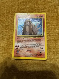 Pokemon TCG Entei Neo Revelation 2001 Unlimited Holo Rare HP/DMG Vintage - Image 1