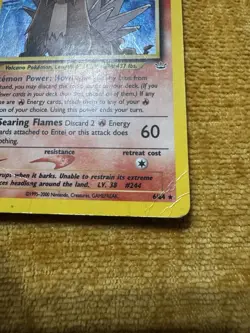 Pokemon TCG Entei Neo Revelation 2001 Unlimited Holo Rare HP/DMG Vintage - Image 4