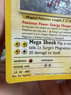 Pokemon TCG Lt. Surge's Magneton Gym Heroes 8/132 Holo Unlimited Rare - Image 2