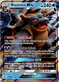 Blastoise GX 35/214 - Pokemon TCG - Sun & Moon - unbroken Bonds - Image 1