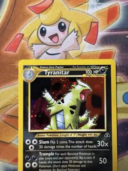 Pokemon Tyranitar 12/75 Neo Discovery Holo Rare Vintage WOTC Near Mint NM - Image 2
