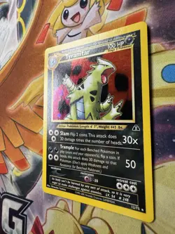 Pokemon Tyranitar 12/75 Neo Discovery Holo Rare Vintage WOTC Near Mint NM - Image 4