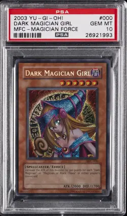 2003 YU-GI-OH! MFC-MAGICIAN'S FORCE #000 DARK MAGICIAN GIRL PSA 10 - Image 1