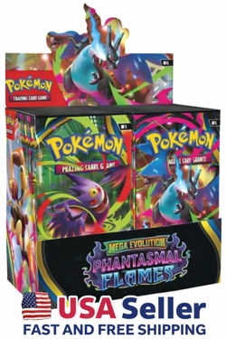 Pokemon Phantasmal Flames Booster Box 36 Packs Trading Card Game - Image 1