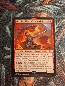Orithion Hero of Lavabrink Magic The Gathering MOM MTG NM + Bounus Card - Image 2
