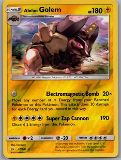 Alolan Golem 37/181 Reverse Holo SM - Team Up - Pokemon Card - NM - Image 1