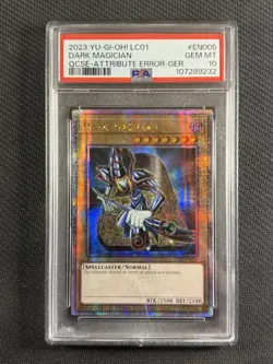Yu Gi Oh Cards PSA 10 Gem Mt German Dark Magician 2023 25th Error LC01 EN005 - Image 1