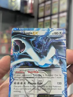 Pokemon Card 2013 LUGIA EX BW83 Full Art Black Star Promo Team Plasma LP/MP - Image 2