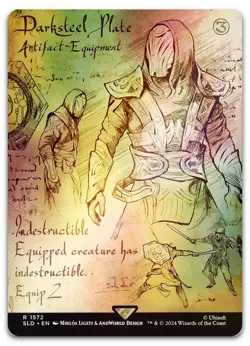 Darksteel Plate (Rainbow Foil) #1572 (NM) Secret Lair Drop SLD Magic MTG - Image 1