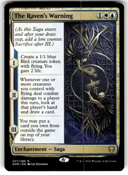 Magic the Gathering MTG The Raven's Warning (227) Kaldheim NM - Image 1