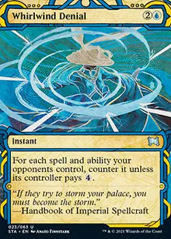 Whirlwind Denial (Etched Foil) [Strixhaven Mystical Archive] Magic MTG - Image 1