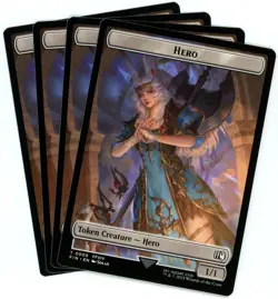 x4 Hero (0009) / Bird (0017) Double-Sided Token - Final Fantasy - MTG - NM/M - Image 1