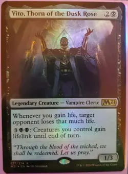 mtg magic vito thorn of the dusk rose FOIL ENGLISH epine crepuscule 3 available - Image 2