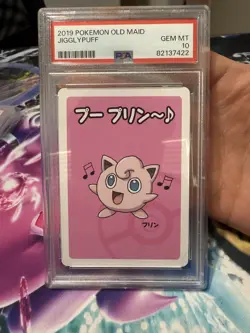 PSA 10 GEM MINT 2019 JIGGLYPUFF Old Maid Babanuki Pokemon Center Card Ooyama Art - Image 1