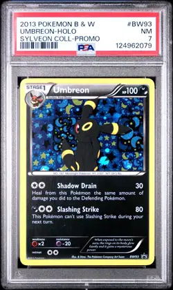 2013 POKEMON BLACK STAR PROMO UMBREON #BW93 HOLO PSA 7 NM #124962079 - Image 1