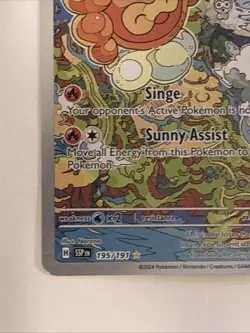 Pokemon TCG Castform Sunny Form Illustration Surging Sparks 195/191 NM - Image 5