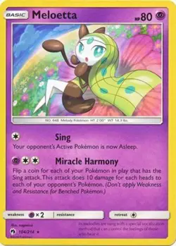 Pokemon Meloetta - 104/214 - Rare NM-Mint Lost Thunder - Image 1