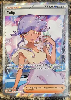 Pokemon 2023 Paradox Rift Full Art Ultra Rare Tulip 244 NM or Better - Image 1