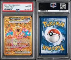 2023 POKEMON OBF EN-OBSIDIAN FLAMES HYPER RARE #228 CHARIZARD EX PSA 10 - Image 3