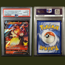 2021 POKEMON SWSH BLACK STAR PROMO 133 LANCE'S CHARIZARD V CELEBRATIONS PSA 10 - Image 3