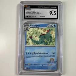 Pokemon CGC Mint 9.5 Feraligatr #213 PROMO Illustration Contest 2024 - Image 1
