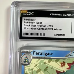 Pokemon CGC Mint 9.5 Feraligatr #213 PROMO Illustration Contest 2024 - Image 2