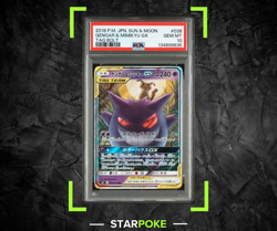 Pokemon PSA 10 Gengar & Mimikyu GX 038/095 Sun Moon Tag Bolt Tag Team Japanese - Image 1
