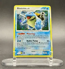 Blastoise 2/132 Holo Bleed Error Pokemon Secret Wonders 2007 Swirl Rare LP - Image 2