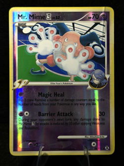 Pokemon TCG Mr. Mime 28/111 Rising Rivals Reverse Holo MP/HP - Image 1