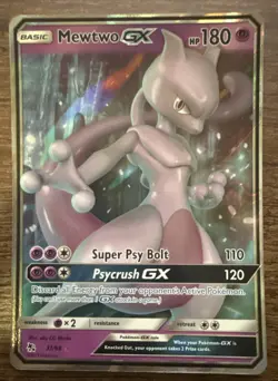 Pokemon TCG Mewtwo-GX 31/68 Hidden Fates Holo NM - Image 1