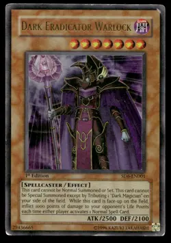 Yu-Gi-Oh TCG #SD6-EN001 Dark Eradicator Warlock UR, 1st Ed. NM - Image 1