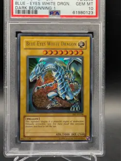 PSA 10 Blue-Eyes White Dragon DB1-EN098 Dark Beginning Yugioh 2004 - Image 2