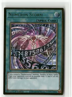 Yugioh Numeron Storm MGED-EN051 Gold Rare 1st Ed NM - Image 1