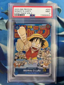 2023 One Piece EN Monkey D. Luffy Event Pack Vol.2 #033 Mint PSA 9 - Image 1