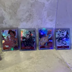 One Piece TCG 2023 Gift Collection Promos 4 Card Set - MINT - Image 1