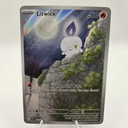 Pokemon TCG Card Litwick 101/086 White Flare Illustration Rare *English* - NM - Image 1